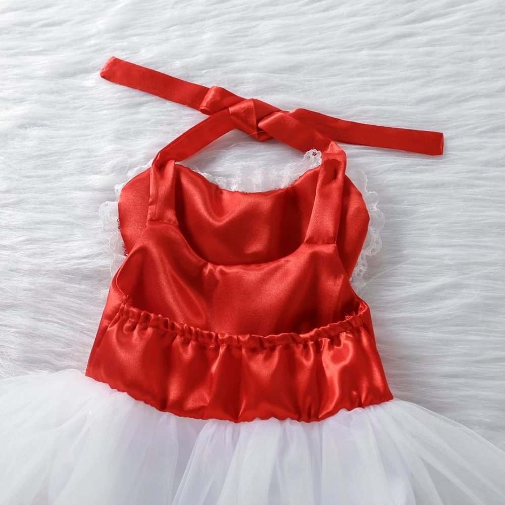 Valentine's Day Sequin Heart Baby Girls Romper Tulle Tutu Dress - Picture 6 of 7
